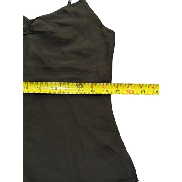 Vintage Express Silk Cami S Black Y2K Slip Top Lingerie Fairycore Whimsygoth - Picture 9 of 9